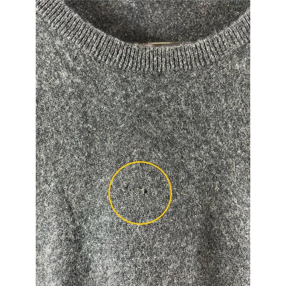 Club Room Luxury Cashmere Crewneck Sweater Charcoal Gray Mens XXL *FLAWED READ* - Picture 3 of 9